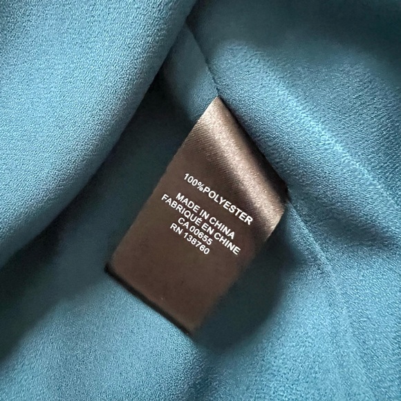 RW&Co. Ruffled Chiffon Dress in Teal - Picture 9 of 11